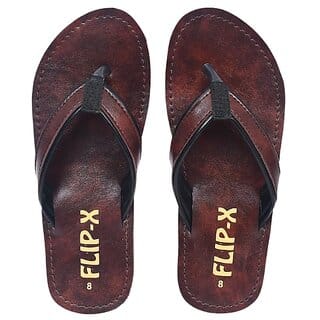 LEACO Men Slippers By Flip X - Leatherette Comfortable, Stylish, Durable, Non-Slip Slippers For Men.-(153497814)