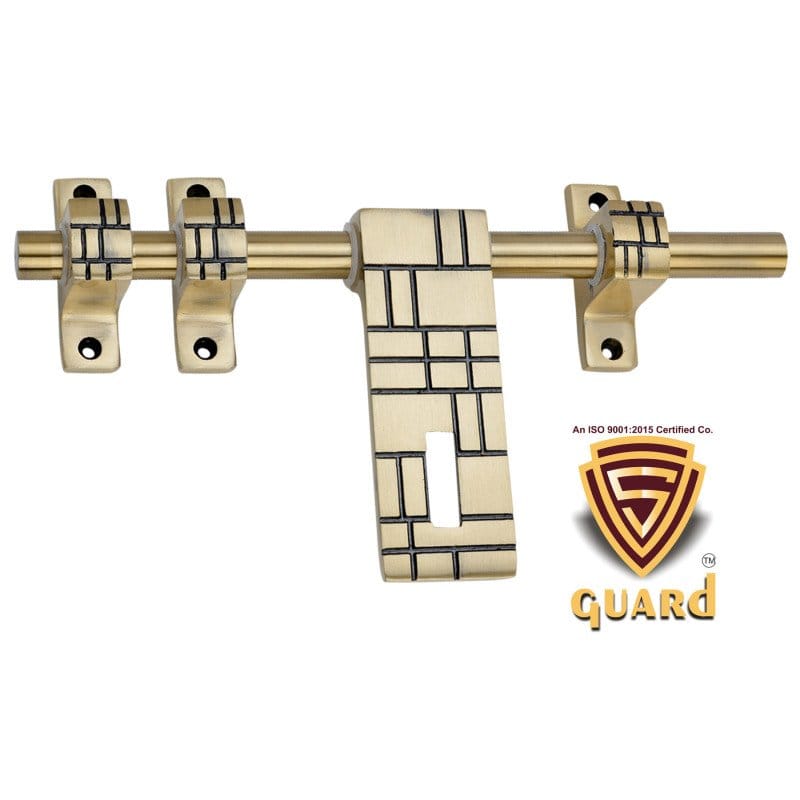 S-Guard Push to Close Latch (Aluminium, Stainless Steel) Finish-Gold Antique, Size -10 Inch Alodrop-Unique
