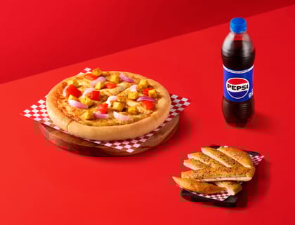Spiced Paneer (Personal) With Classic Breadstix And Pepsi