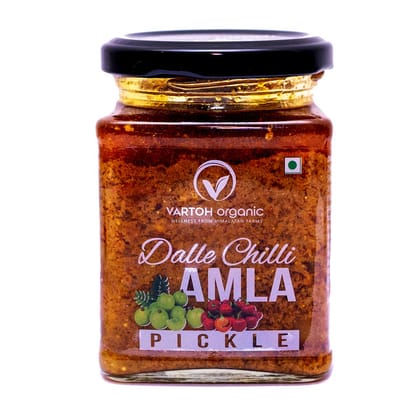 Vartoh Organic Dalle Chilli Amla Pickle, 250 gm