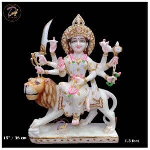 Durga Mata Marble Statue