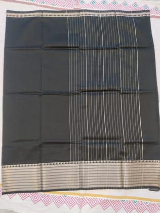 Elegant Black Mangalgiri Cotton Saree