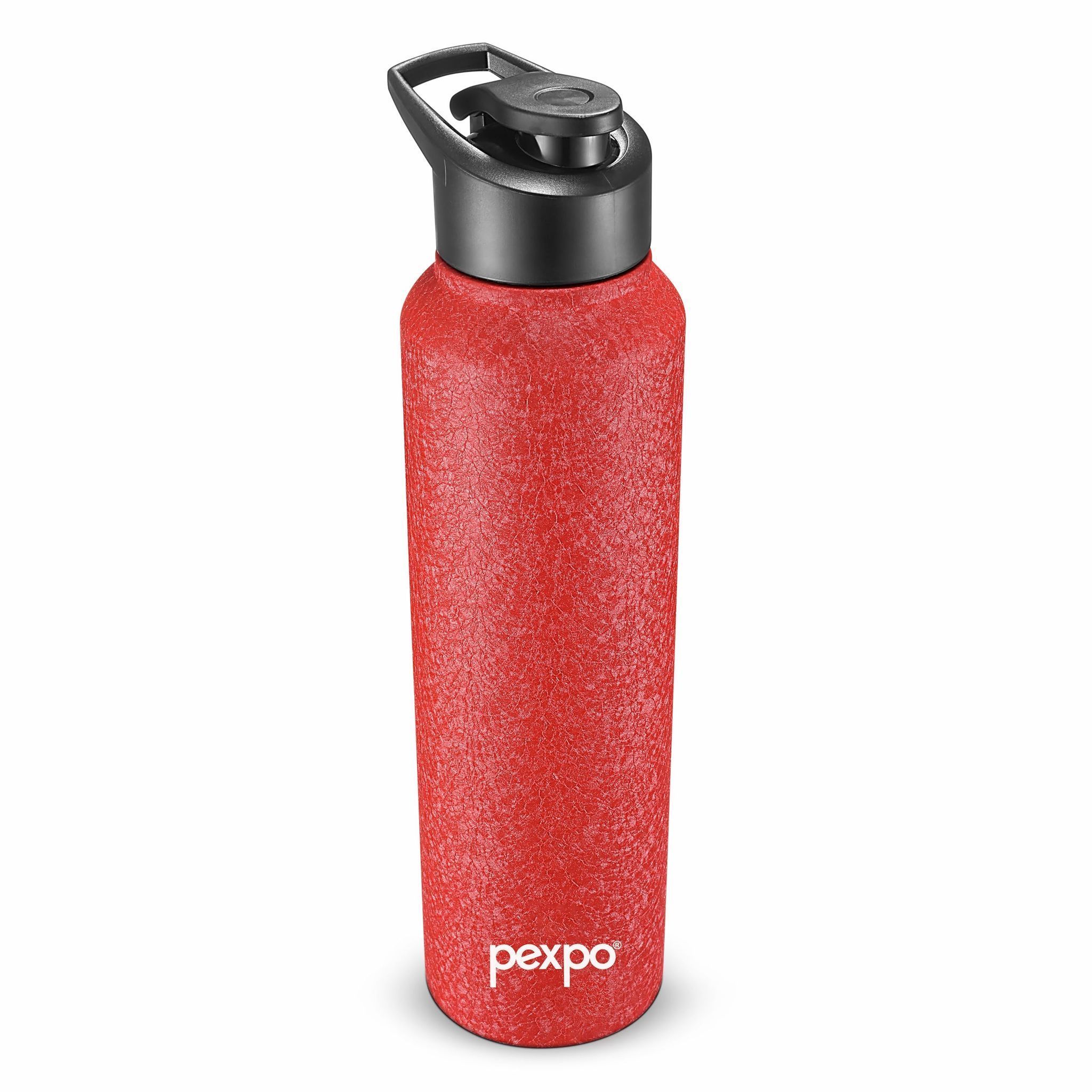 PEXPO Stainless Steel Sports/Fridge Water Bottle, 750 ml, Red, Chromo | Eco-Friendly & Leak-Proof Water Bottle (Pack of 1)