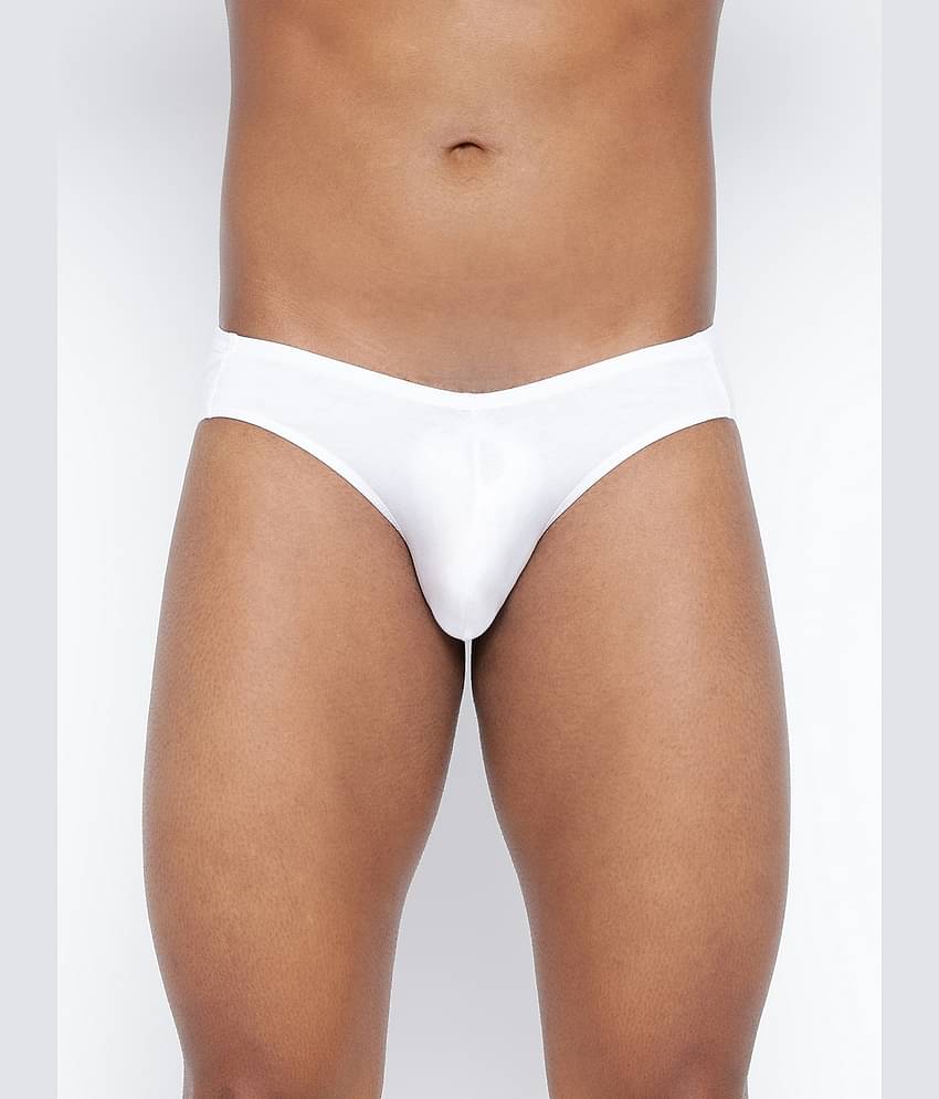 BASIICS By La Intimo Pack of 1 Cotton Blend Briefs For Men's ( Red )