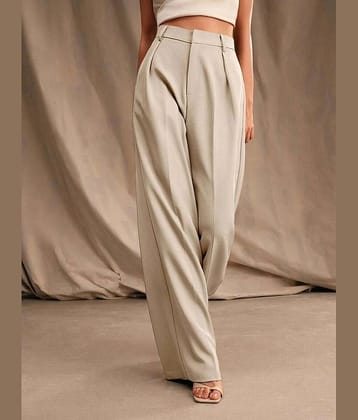 kotty Women Lycra Formal Trousers ( Beige )