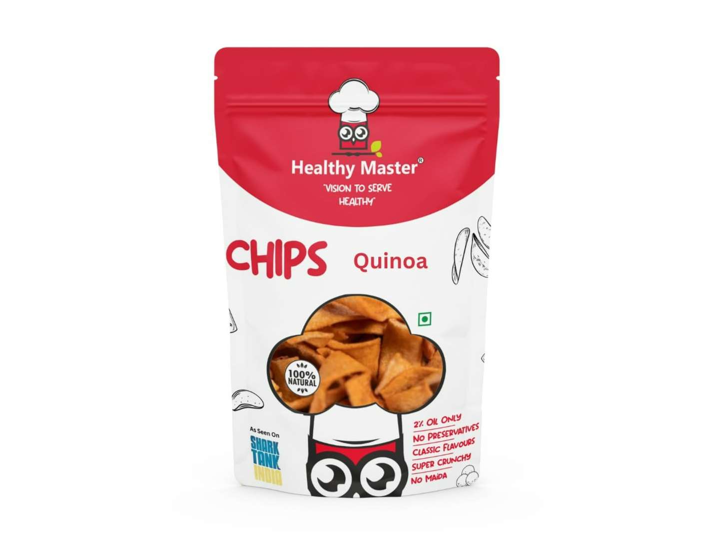 Healthy Master Quinoa Chips Peri-Peri | Baked & Delicious Snack - 100 Gram