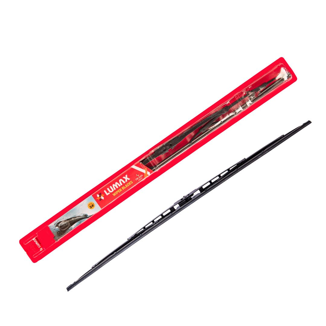 Lumax Standard Wiper Blade 15" and 22" | Front Windshield Wiper Blade | Graphite & Teflon Coated | Standard Wiper Set for Chevrolet Beat and Chevrolet Enjoy