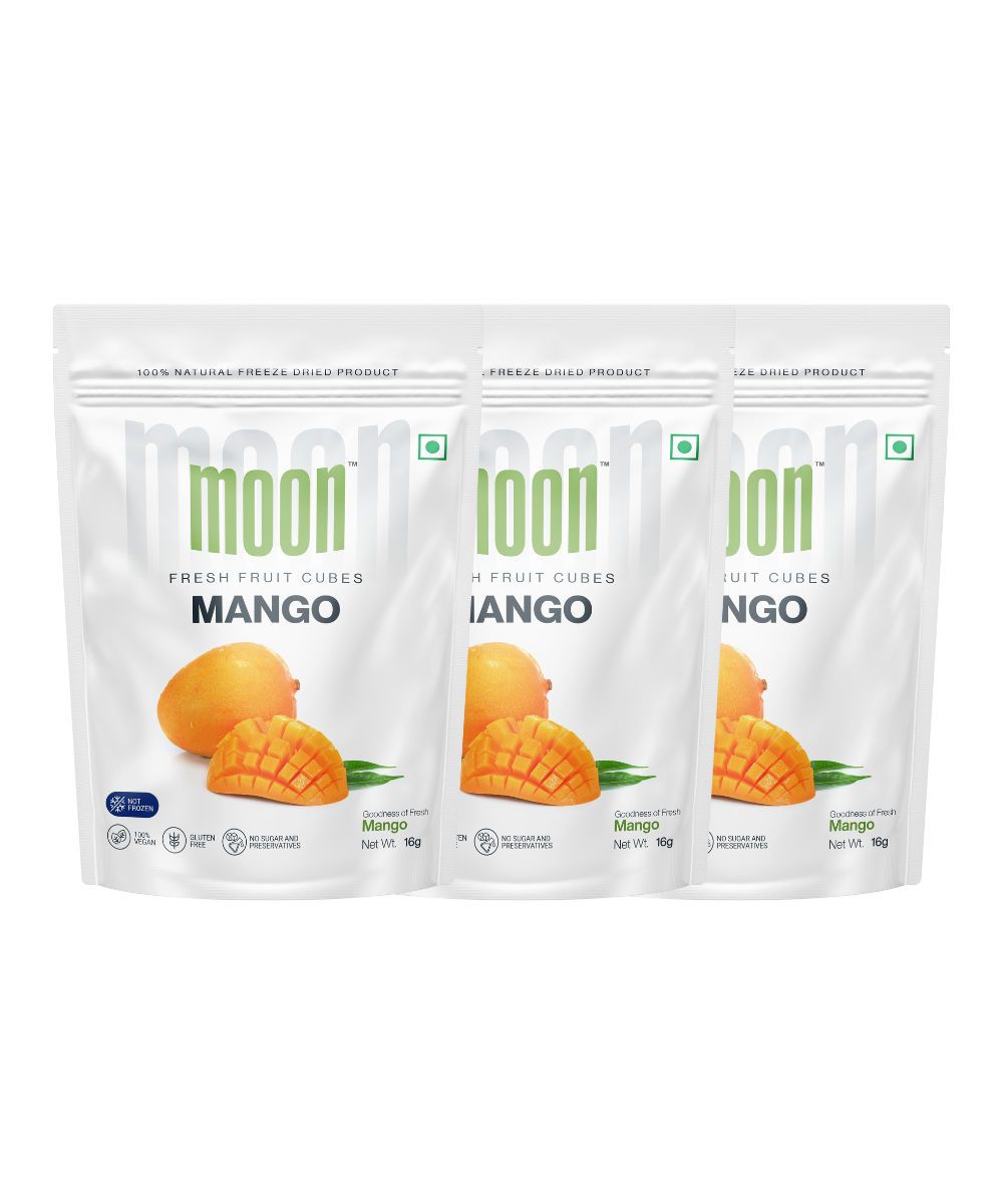 Moon Freeze Dried Mango Cubes, 16 gm - Pack of 3