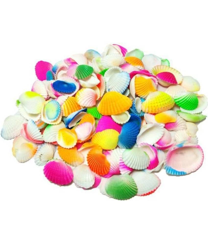 DS Multi-color Sea shells for Garden Aquarium, table, vase, fountain, 150 gm