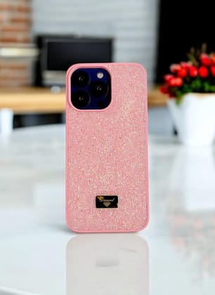 Pink Crystal Glitter Bae Case for iPhone 15 Pro