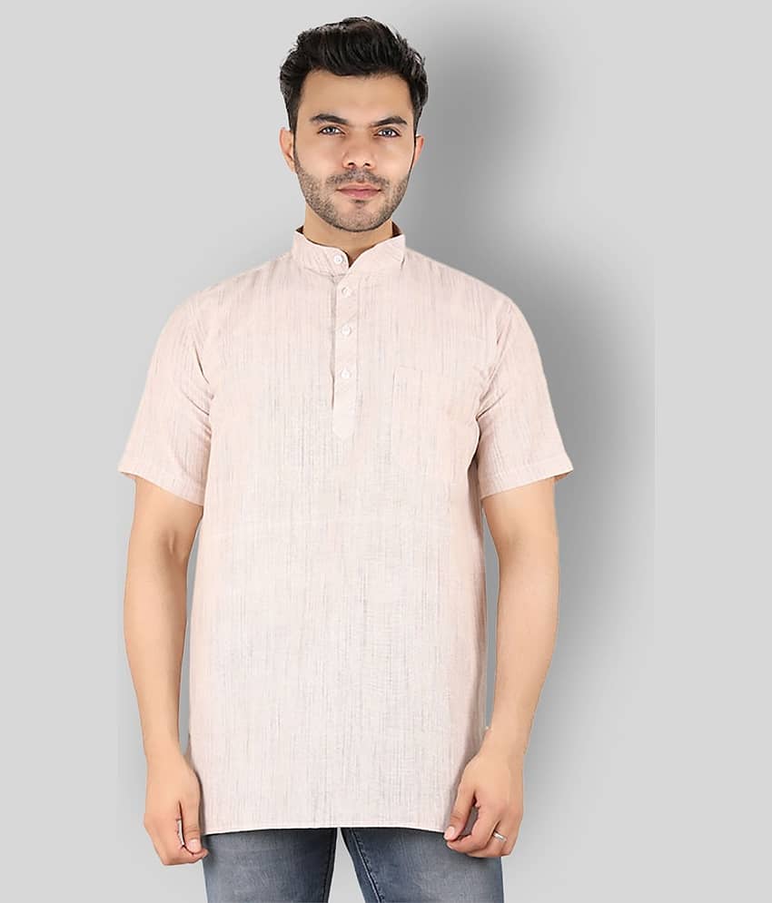 Latest Chikan Pink Cotton Kurta Single