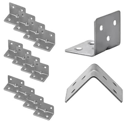 ADISON Right Angle Connector Joinery Fittings, 2.5M Length x 3.5CM Width, Set of 50 Pieces, Stainless Steel Brackets