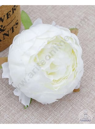 Cake Decor™  XL Peony Artificial Flower For Cake Decoration – White ( 5 pc pack )