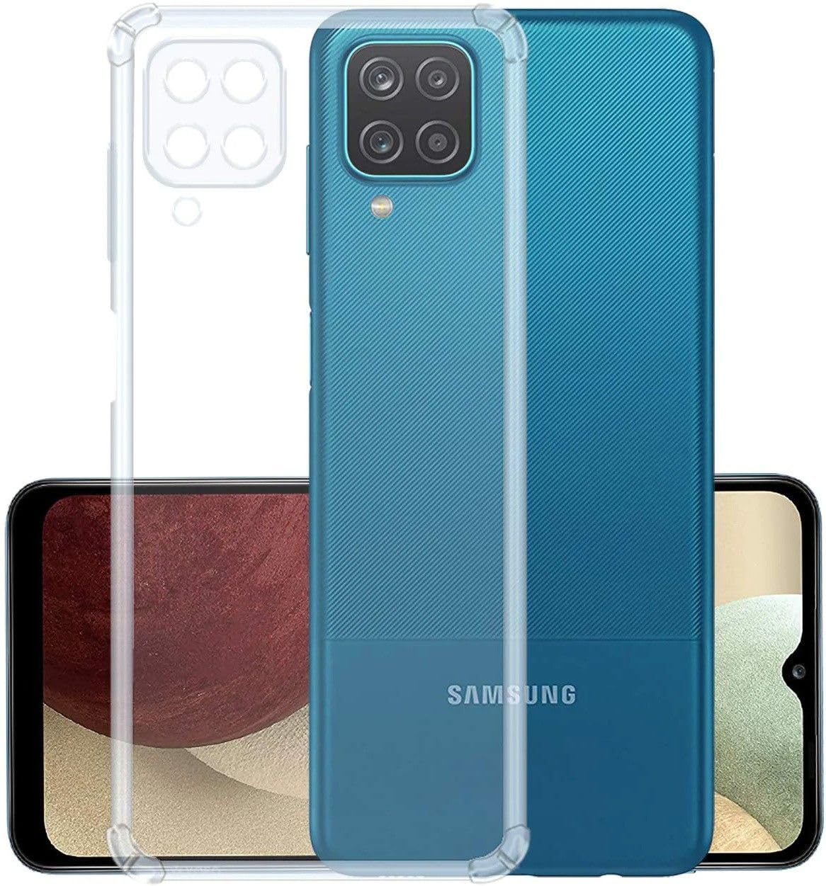PLUGTECH TPU Ultra Hybrid Clear Camera Protection Back Cover Case for Samsung A12, M12, F12