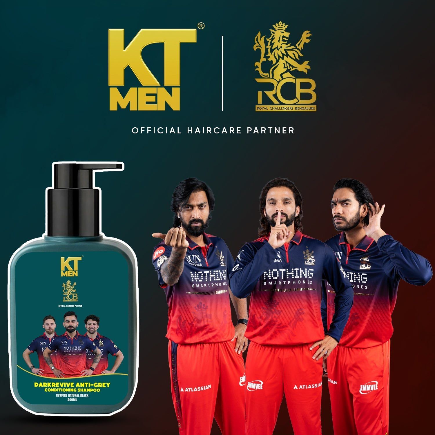 KT Men 2in1 Dark Revive Anti Grey (Shampoo + Conditioner) - 200ml