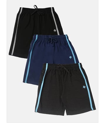 Dollar Pack of 3 Cotton Blend Shorts For Boys ( Multi Color )