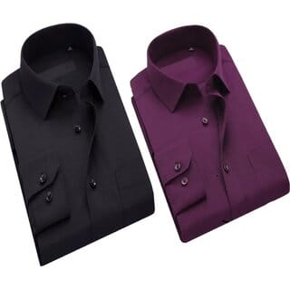 Baleshwar Men Black Solid Casual Shirt (Pack of 2 )
