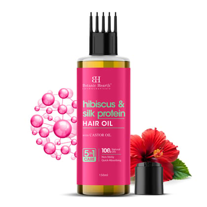Hibiscus Silk Protein Oil for Hair Nourishment 150ml