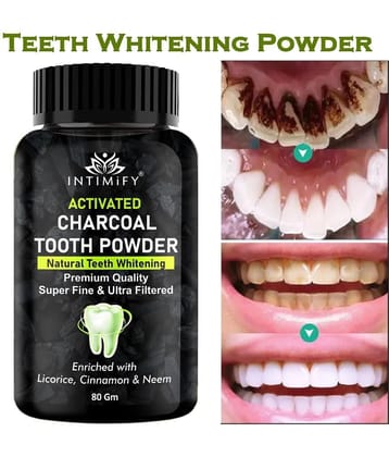 Intimify Activated Charcoal Teeth Whitening Powder, Oral Hygiene Tooth Care, 100 Gms