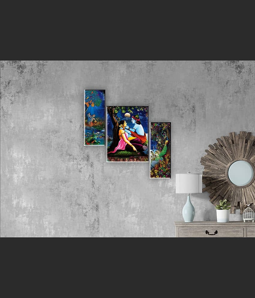 Saf Radha krishna modern art MDF Painting Without Frame