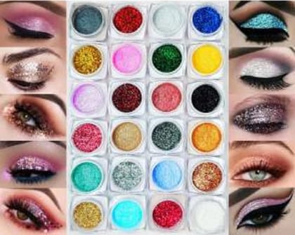 Elecsera Multicolor Shining Eyeshadow Shimmer/Glitter Powder 24 Pcs 24 (Multicolor)