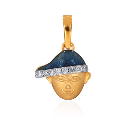 Senco Gold 14K Yellow Gold Kids Diamond Pendant (0.9 gram / 0.05 Ct / HI-SI / 14K Yellow Gold)