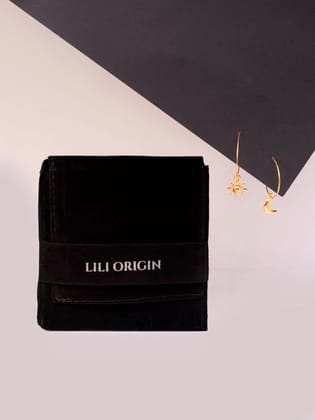 Pouch & Mismatch Sun Moon Earring
