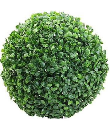 Green plant indoor Artificial Plant Hanging Ball Green Artificial Plants Bunch Plastic - Pack of 1