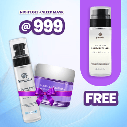 Night Gel & Ultra Glow Sleep Mask + Free Sunscreen - 170 ml