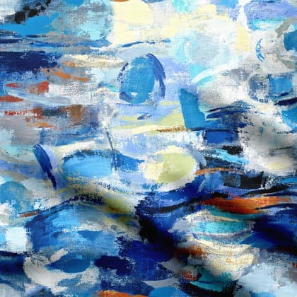 Ultramarine Wave-Cotton
