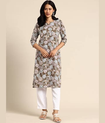 KETAKI FASHION Pack of 1 Crepe Printed Straight Women's Kurti - ( Multicolor )