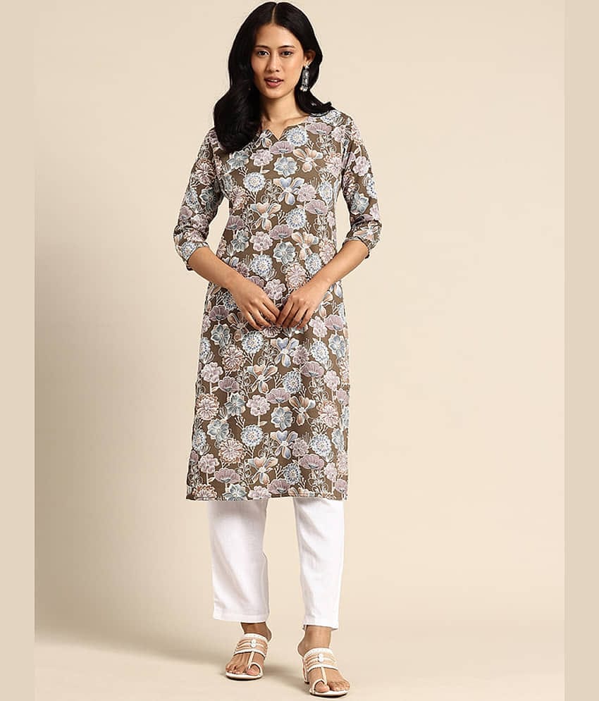 KETAKI FASHION Pack of 1 Crepe Printed Straight Women's Kurti - ( Multicolor )