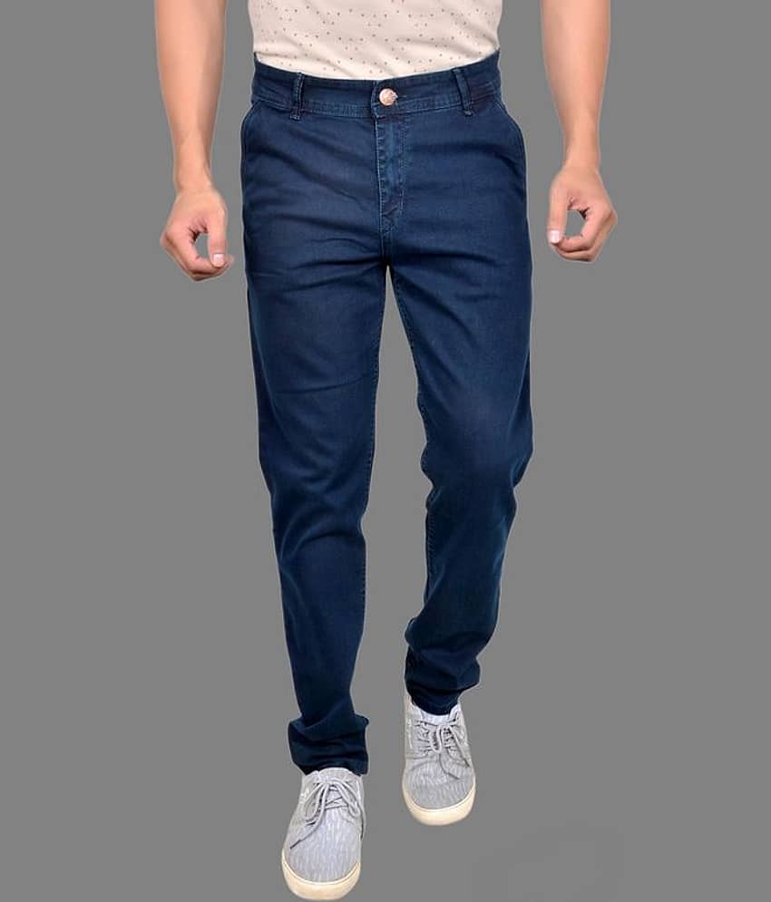 MOUDLIN - Navy Blue Denim Slim Fit Men's Jeans ( Pack of 1 )