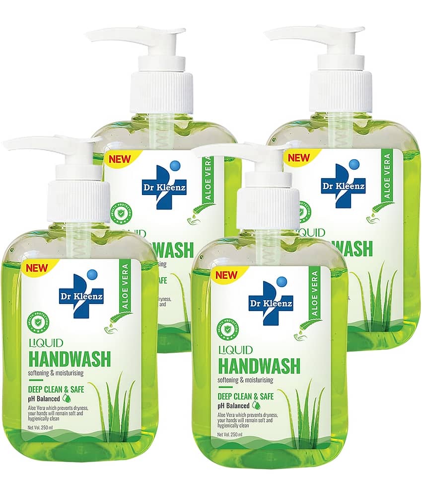Dr Kleenz Deep Clean & Safe Aloevera Hand Wash 1000 mL Pack of 4