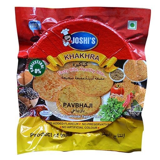 Joshi's Pav Bhaji Khakhra (200g) | Traditional Crispy Snack | Ready-to-Eat