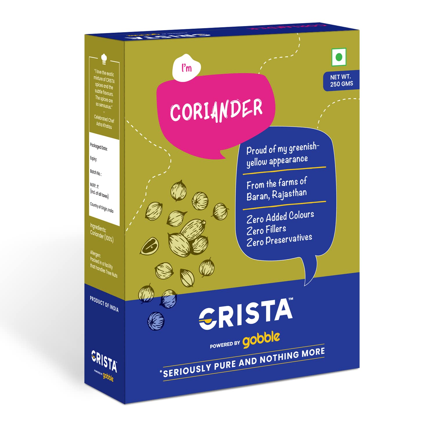CRISTA Coriander, 250 gm