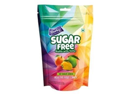 Derby Sugar Free Assorted Candy Standy Pouch 80g - Pack Of 12