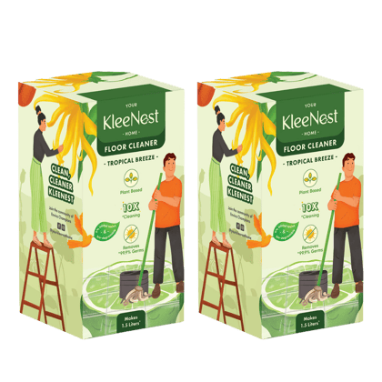Kleenest 1.5 Litre Starter Kit – Tropical Breeze Floor Cleaner Pack of 2