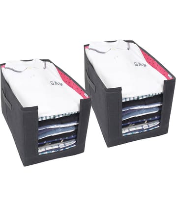 PrettyKrafts Shirt Stacker Closet Organizer - Shirts and Clothing Organizer - (Set of 2) - Purple