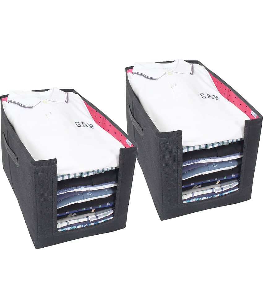 PrettyKrafts Shirt Stacker Closet Organizer - Shirts and Clothing Organizer - (Set of 2) - Purple