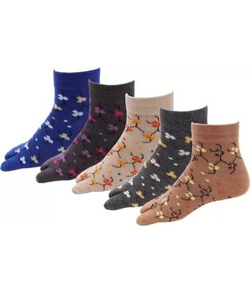Cavenders Pack of 5 Unisex Cotton Ankle Length Socks ( Multicolor )