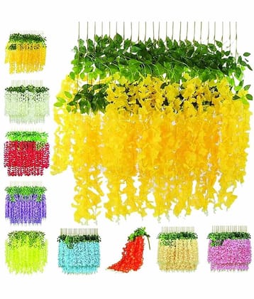 RealPBR - Yellow Wild Artificial Flower ( Pack of 6 )