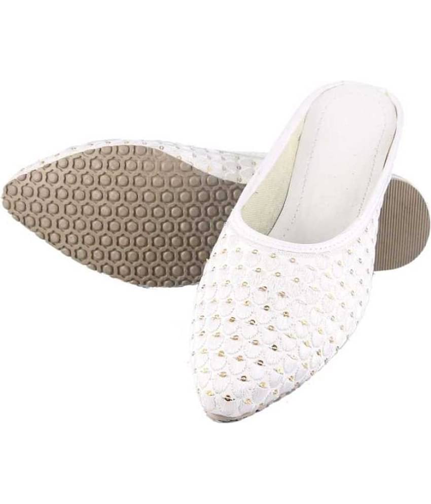 Raj - White Women's Mules
