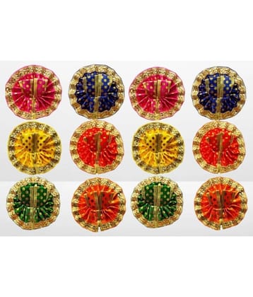 Green Spiritual Laddu Gopal Multicolor Cotton Dress ( Pack of 1 )