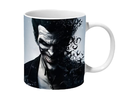 Multicolor Joker Bat Art Ceramic Mug