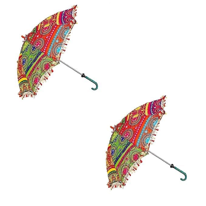 Rajasthani Print Umbrella Set Of 13 Umbrellas For Wedding, Celebration and Home Decor.