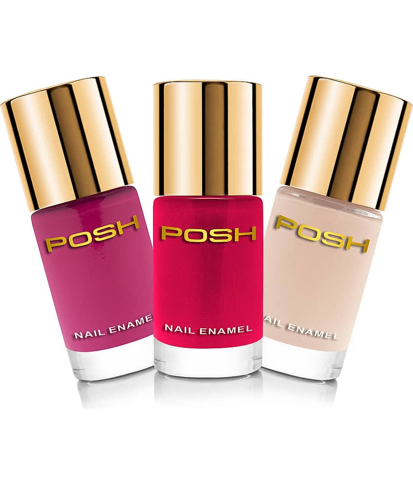 Posh Nail Polish Multi Glossy Pack of 3 9 mL