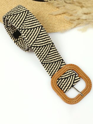 Black Textured Belt-Belt