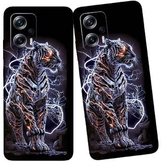 Yug Emporium Poco X4 GT 5G Mobile  Skin Sticker ( 3D Black Lion Theme Skin ) (Mobile Back Cover, Black)