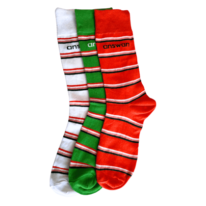 Amswan Unisex Premium Fine Gauge Cotton Socks  Pack Of 3-MULTICOLOUR